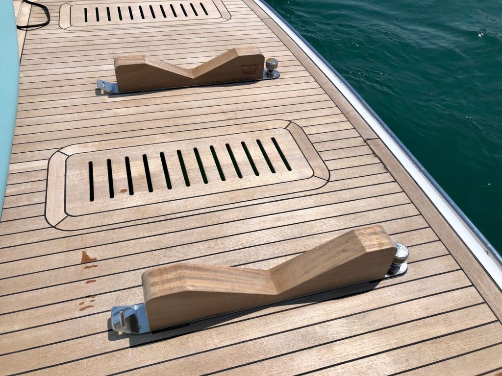 Platform chock plates for any platform or flybridge used with fwd and aft deck fittings RMC1000