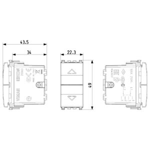 Vimar Eikon 2-way switch grey