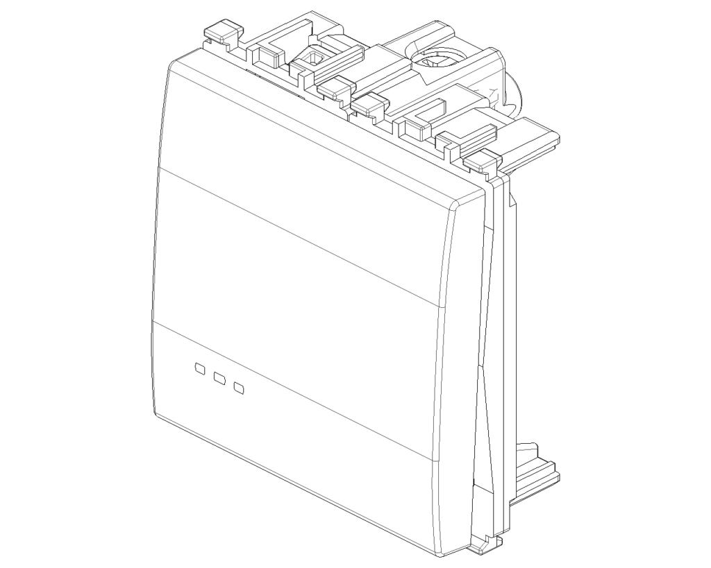 Vimar 1P 16AX 1-way switch 2M grey
