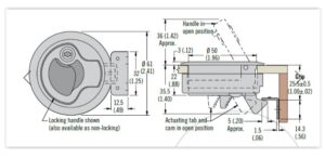 2" Push to close latch