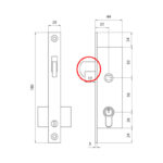 OPAC SLIDING DOOR LOCK 17MM