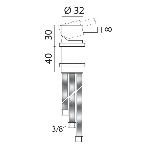 "Cox Deck" Mini Shower Mixer - Chrome