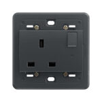 Vimar Switched 2P+E 13A UK outlet grey